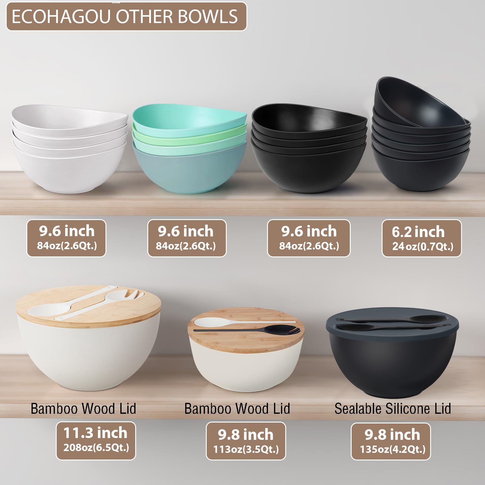Set de ensaladera ECOHAGOU para fiestas y reuniones al aire libre