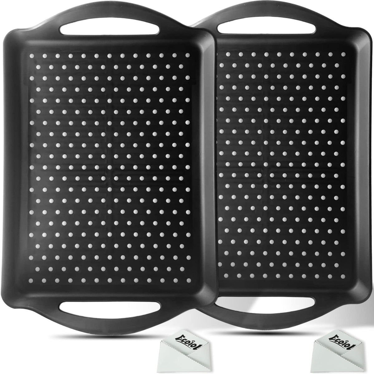 Bandejas ECOIOU para servir en doble pack, diseño práctico y estable.