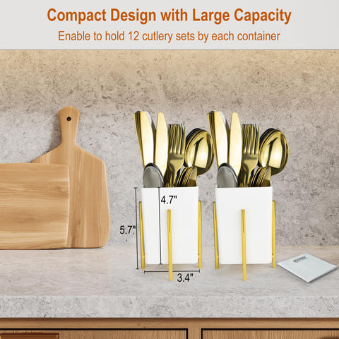 Portacubiertos para fiestas ECOIOU, ideal para buffets