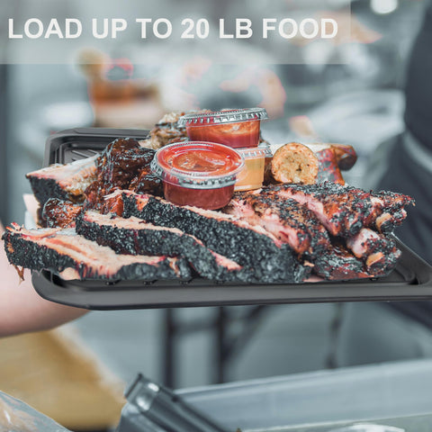 Ideal para camping y parrilladas, facilita la organización de crudo y cocido.