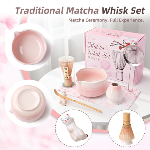 Chasen ECOLEMON de bambú con 100 dientes para espumar matcha suave.