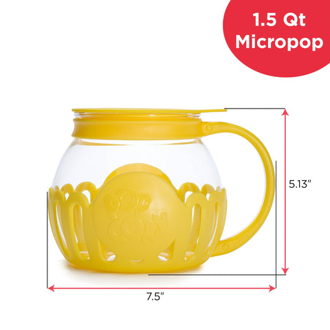 Ecolution Micro-Pop-vidrio-borosilicato: resistente al calor y sin absorción de sabores.