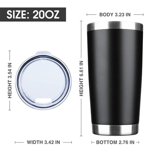 EcoMozz Taso 20oz con pared doble mantiene bebidas frías o calientes