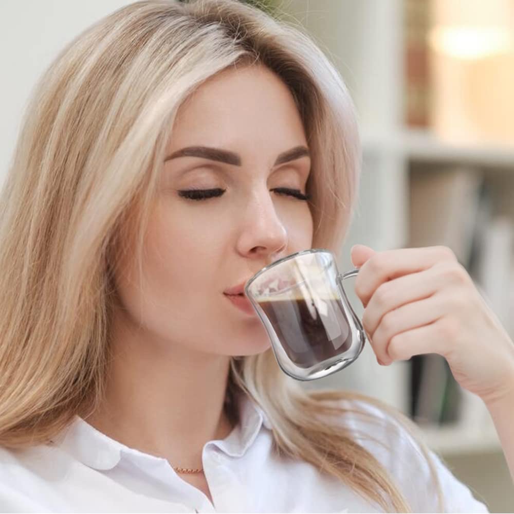 Ecooe set de 2 tazas espresso, diseño ligero y elegante.