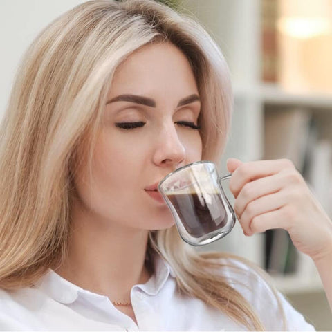 Ecooe set de 2 tazas espresso, diseño ligero y elegante.
