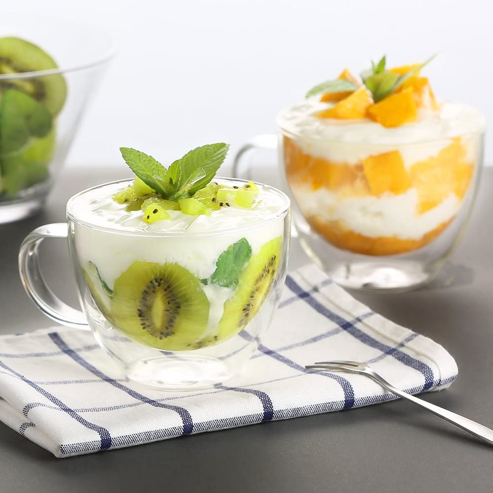 Ecooe: taza cristal doble pared efecto flotante