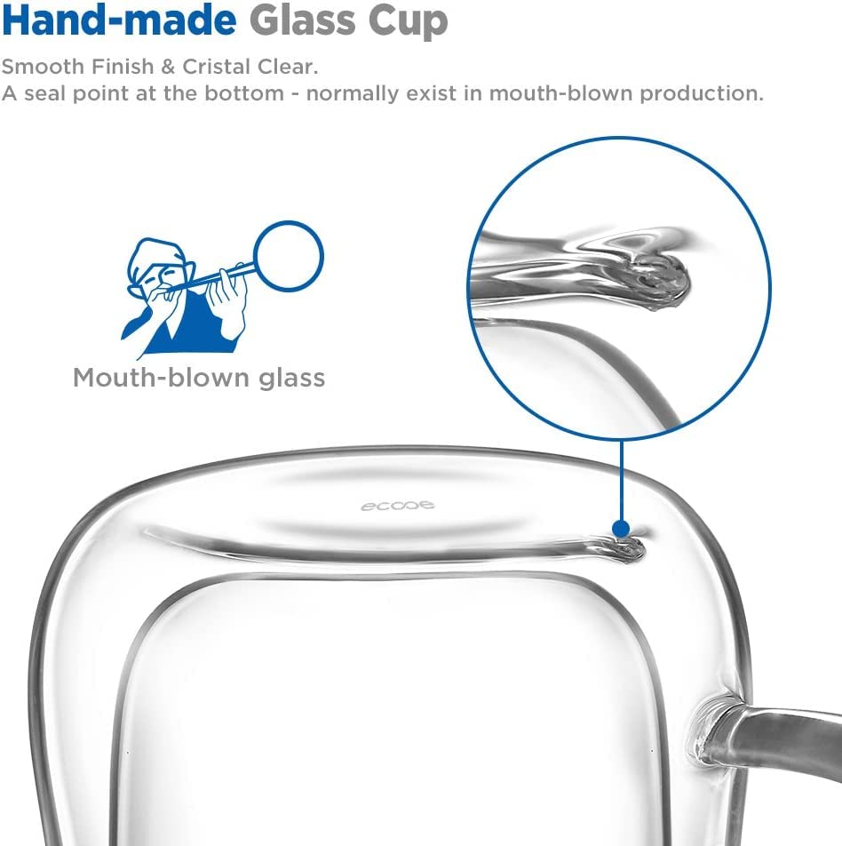 Ecooe vidrio borosilicato resistente al calor para uso seguro.