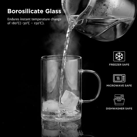 Ecooe vidrio borosilicato resistente a cambios de temperatura.