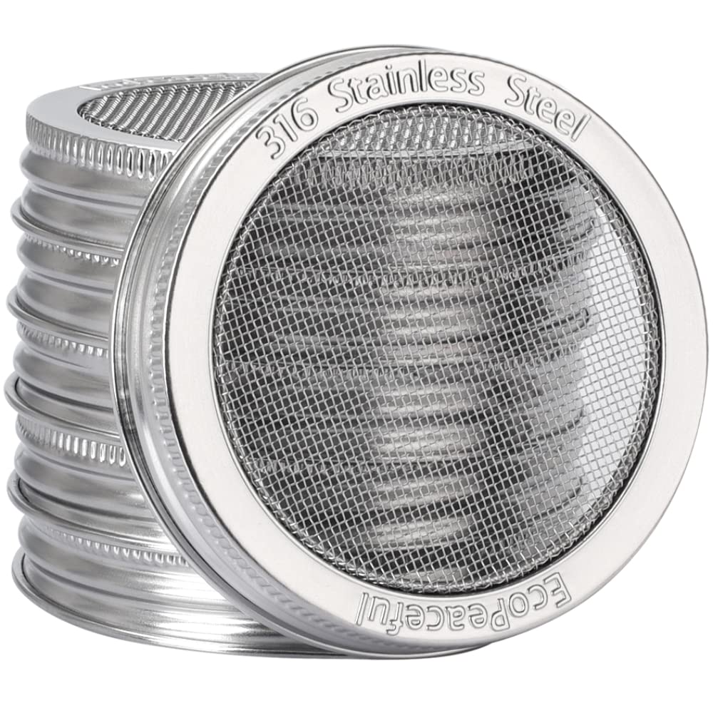 EcoPeaceful tapa para brotes de boca ancha en acero 316 con drenaje de 1 mm.