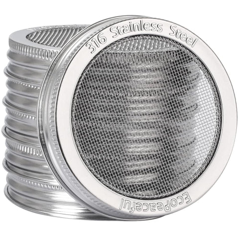 EcoPeaceful tapa para brotes de boca ancha en acero 316 con drenaje de 1 mm.