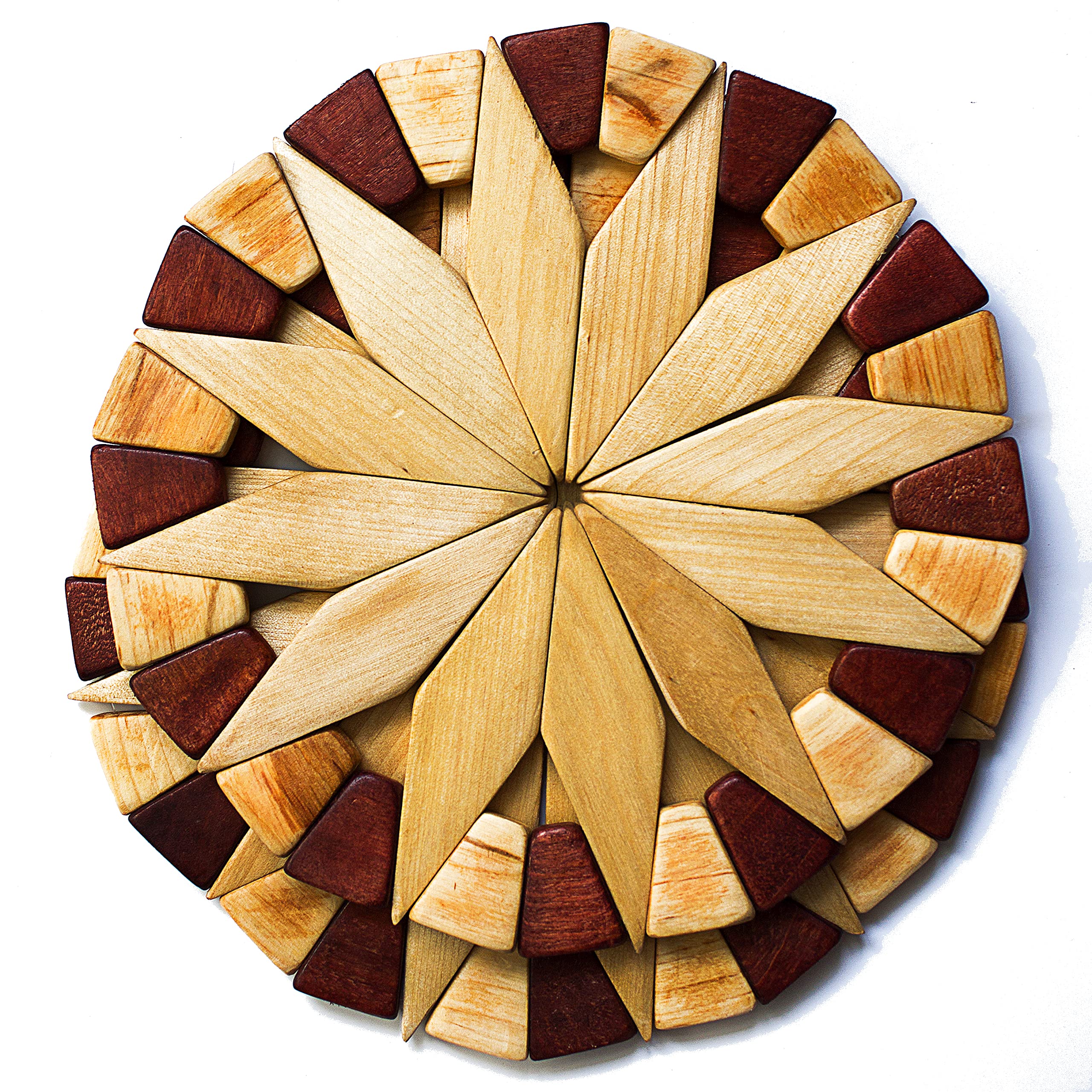 Salvamantel ECOSALL de madera natural, juego de 2, protege superficies al servir platos.