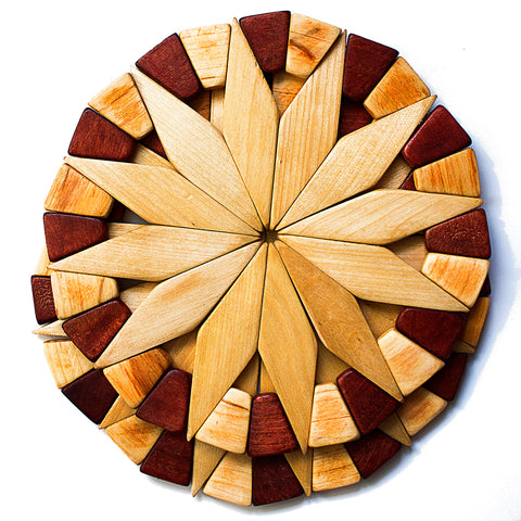 Salvamantel ECOSALL de madera natural, juego de 2, protege superficies al servir platos.