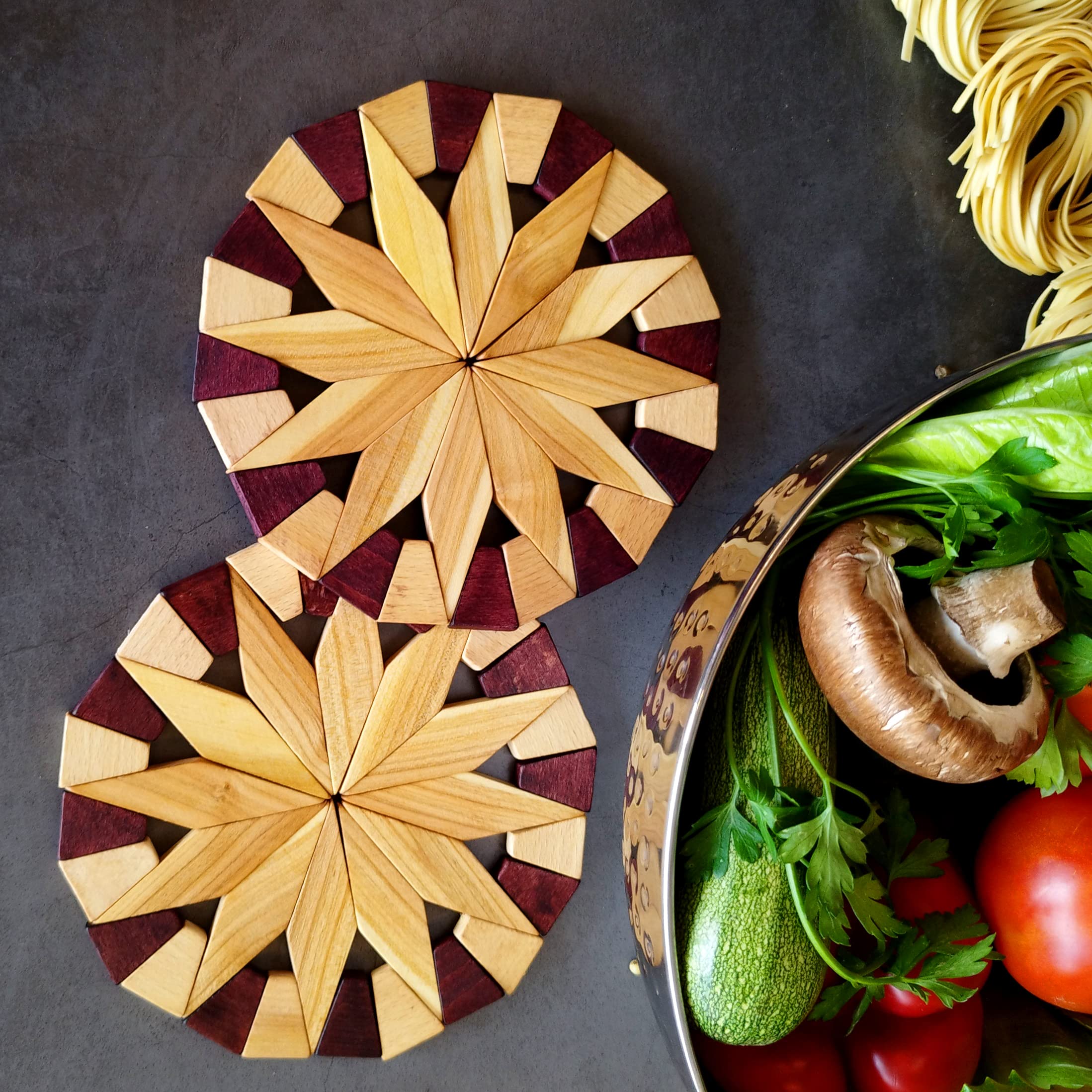 Regalo ideal ECOSALL salvamanteles de madera para cocinas modernas.