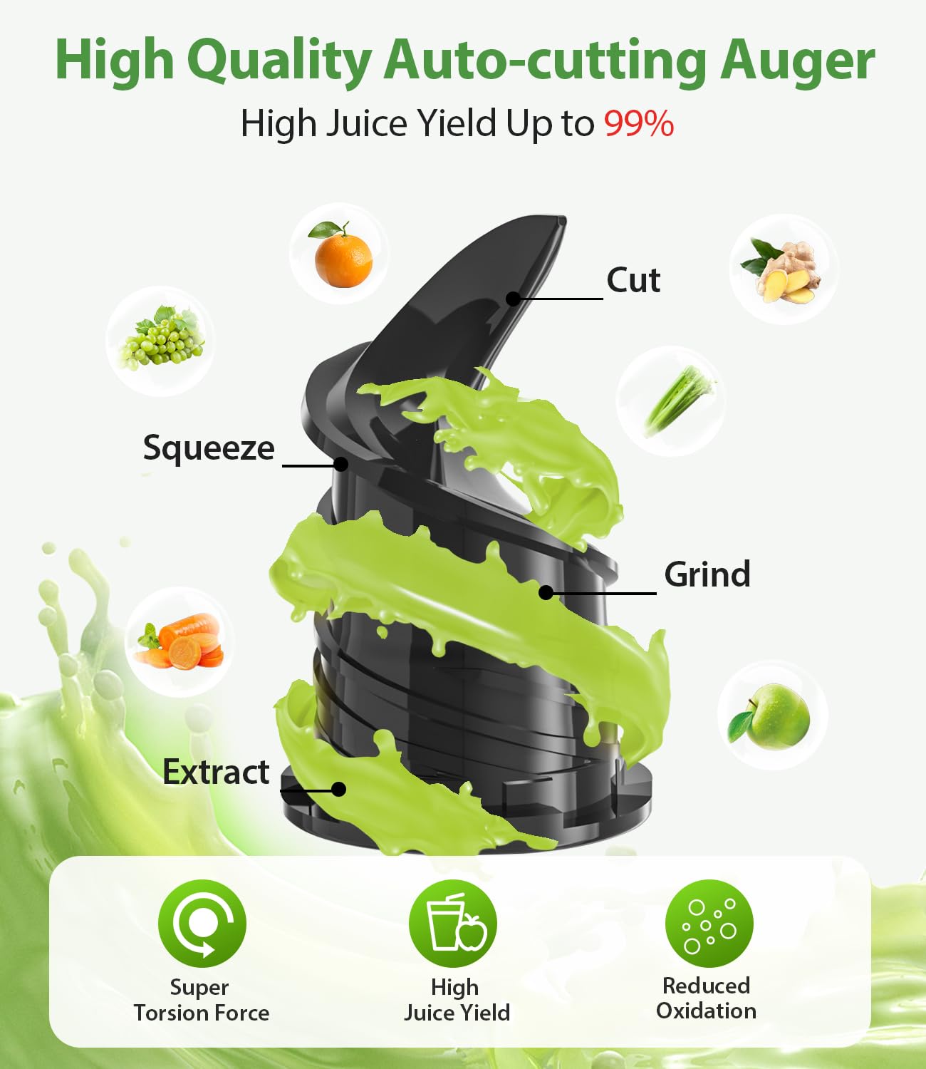 ECOSELF, tecnología de prensa lenta reduce calor para mejor sabor