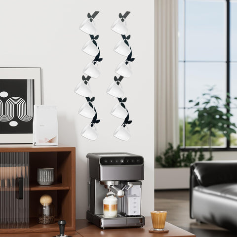 Ecqizer Colocacion tazas espacio ahorrado: mantiene la encimera limpia y ordenada.