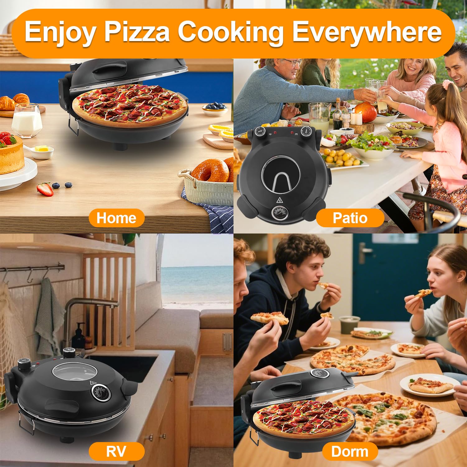 ECUMFFY Horno pizza cortador pizza para servir.