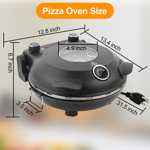 ECUMFFY Horno pizza placa ceramica para cocción uniforme.