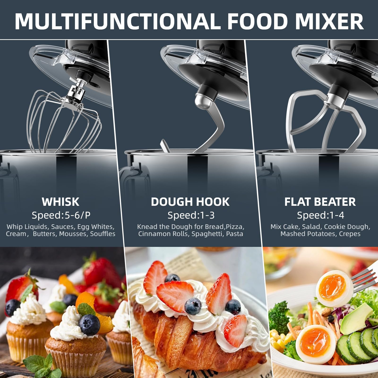 Ecunafix Tazón de acero inoxidable 304 para seguridad alimentaria.