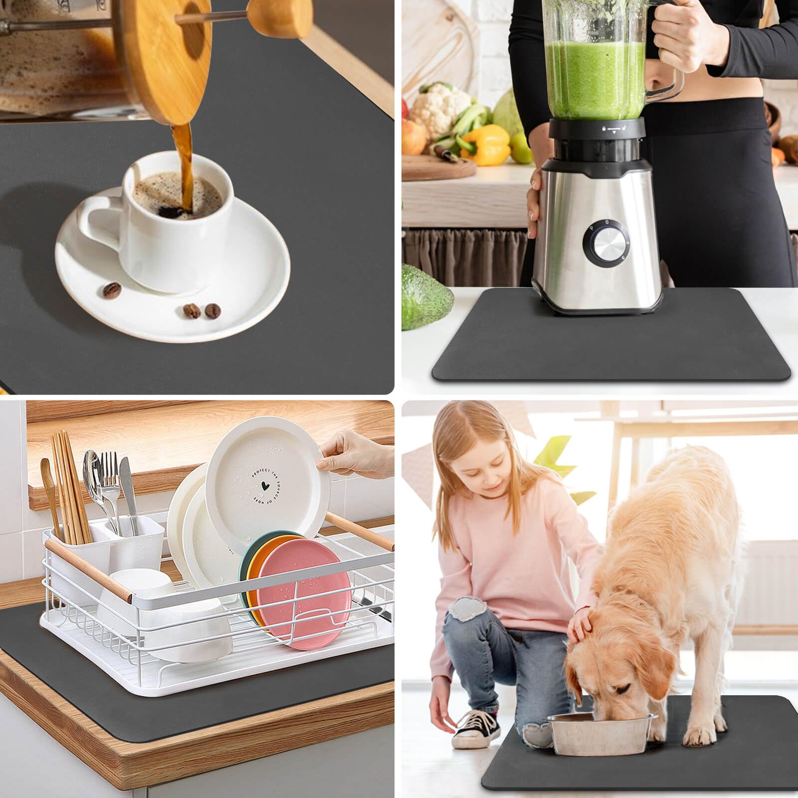 EDC-BFYOU Color gris elegante combina con cualquier cocina.
