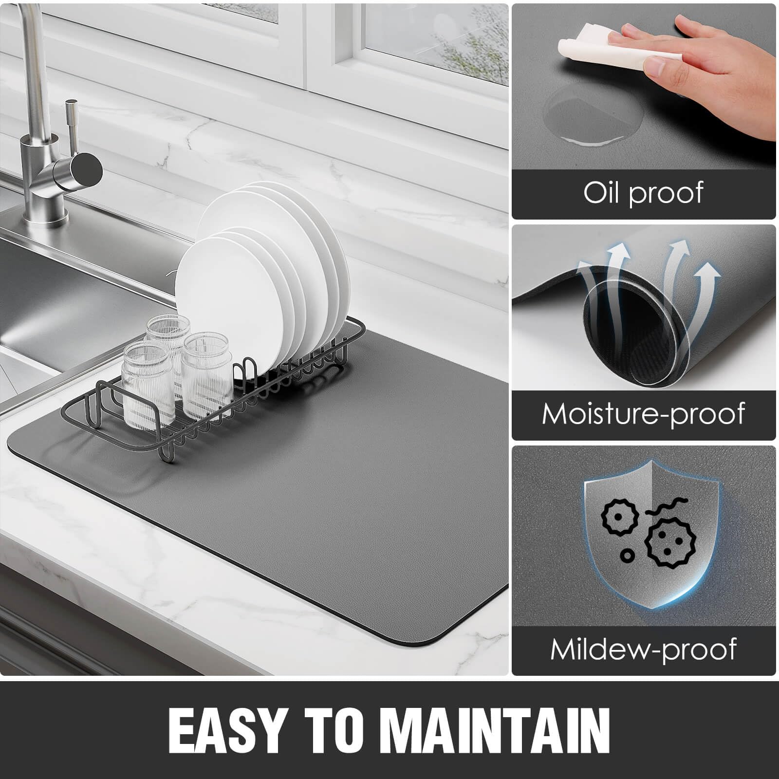 EDC-BFYOU Uso multifuncional en cocina para secar utensilios y superficies.