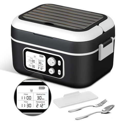 EDCREATY lonchera eléctrica con batería de larga duración para calentar fuera de casa.