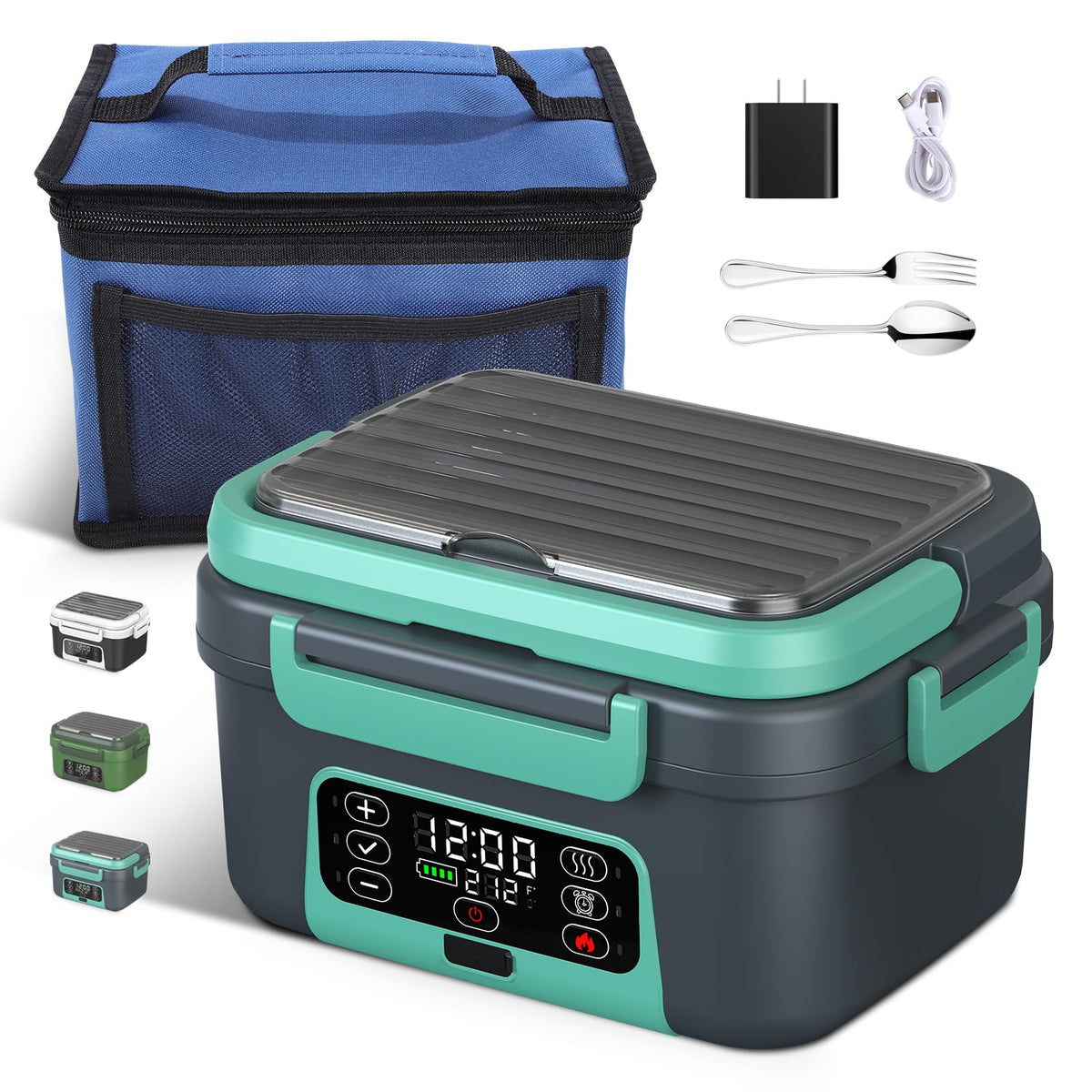 EDCREATY Lunch Box con batería 20000mAh para calentar en cualquier lugar.