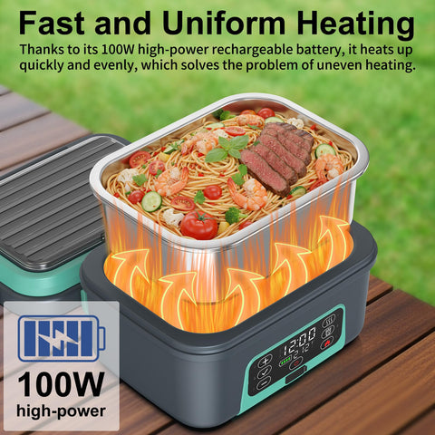 EDCREATY Lunch Box calefacción 360° para calor uniforme.