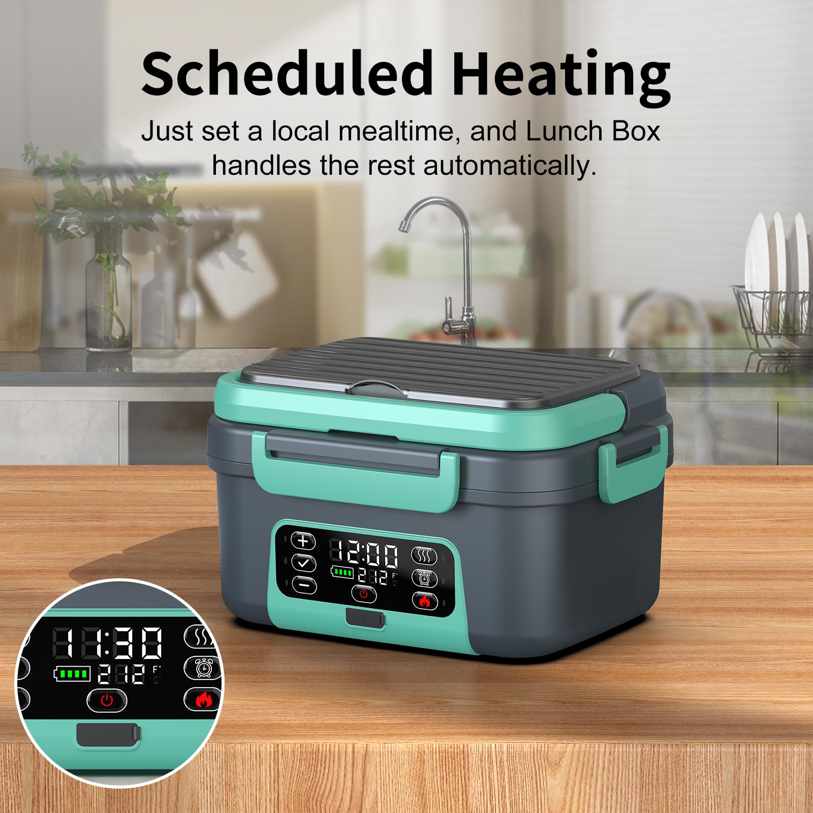 EDCREATY Lunch Box temperatura ajustable para diferentes alimentos.