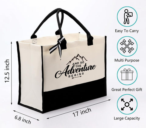EDCTO bolso canvas, uso para picnic y compras, combina estilo y sostenibilidad.