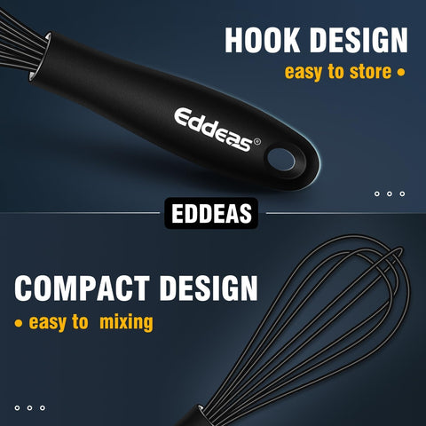 Eddeas batidora silicona mini, perfecto para mezclar en ollas cerámicas.