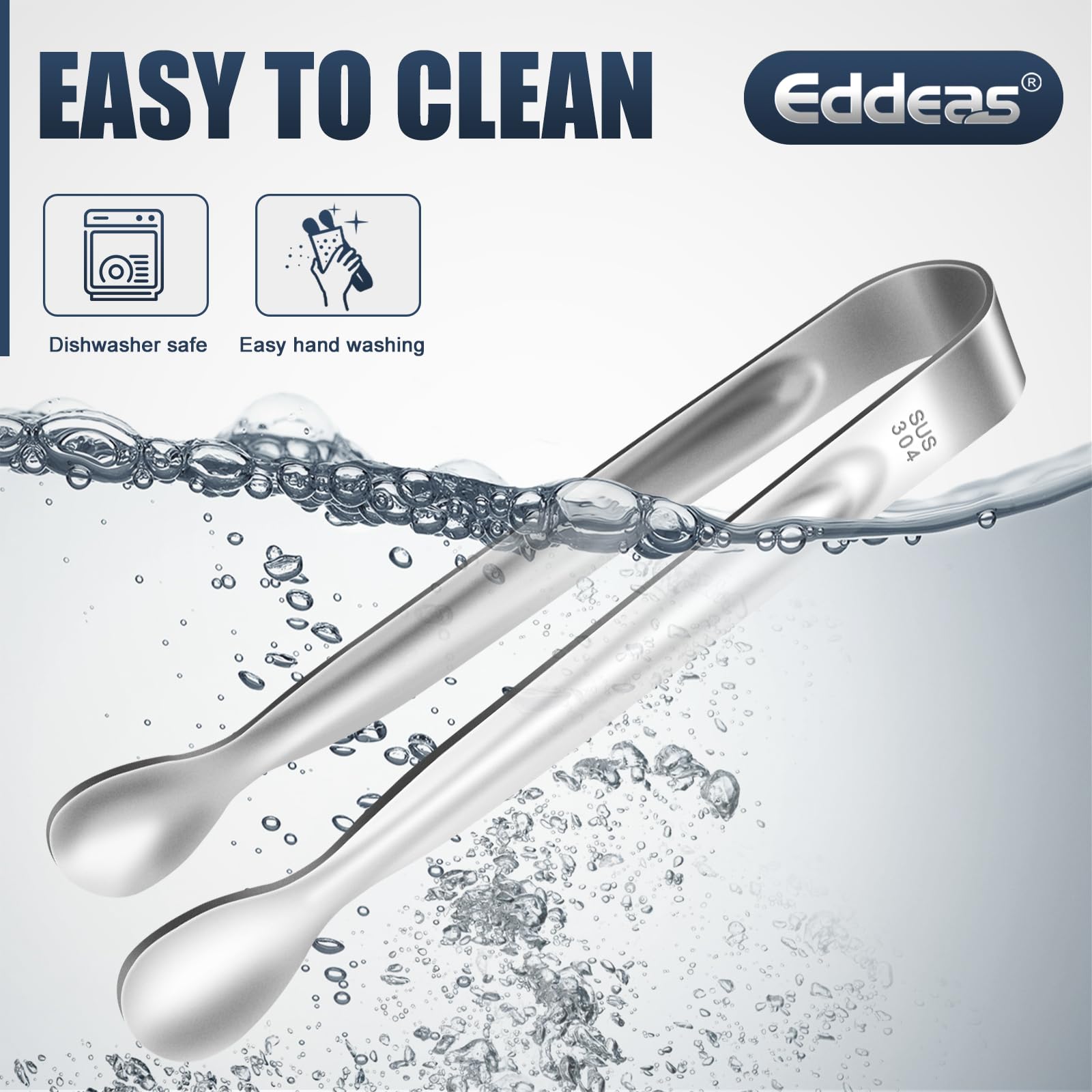 Pinzas mini Eddeas con acabado inoxidable duradero para uso diario.