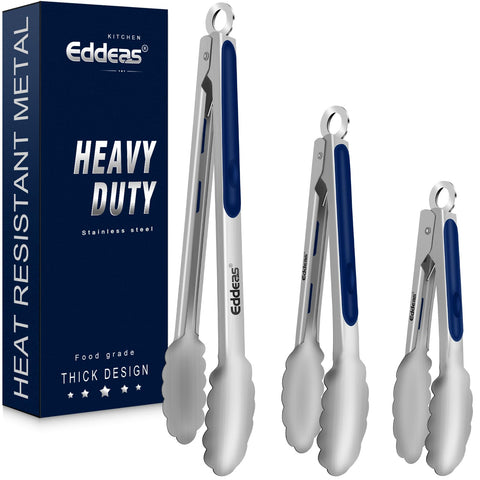 Eddeas pinzas de cocina 7 pulgadas, ideales para voltear y servir.