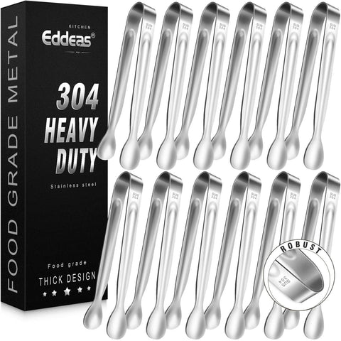 Eddeas pinzas mini para servir 6 pulgadas, perfectas para cubos de azúcar y aperitivos.