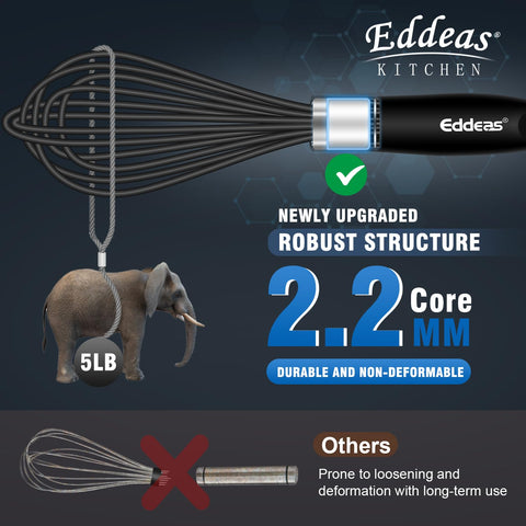 Eddeas set de 3 batidores, duradero y versátil para cualquier receta.