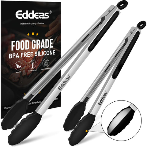 Eddeas tenazas de 17 pulgadas con puntas de silicona para manejo seguro