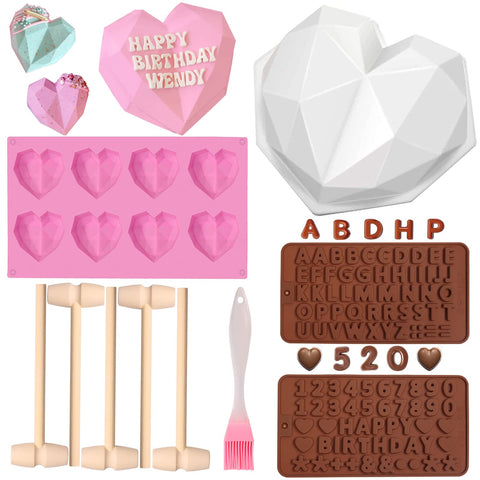 Molde EddHomes corazón rompible grande para chocolate, ideal para regalos dulces de San Valentín.
