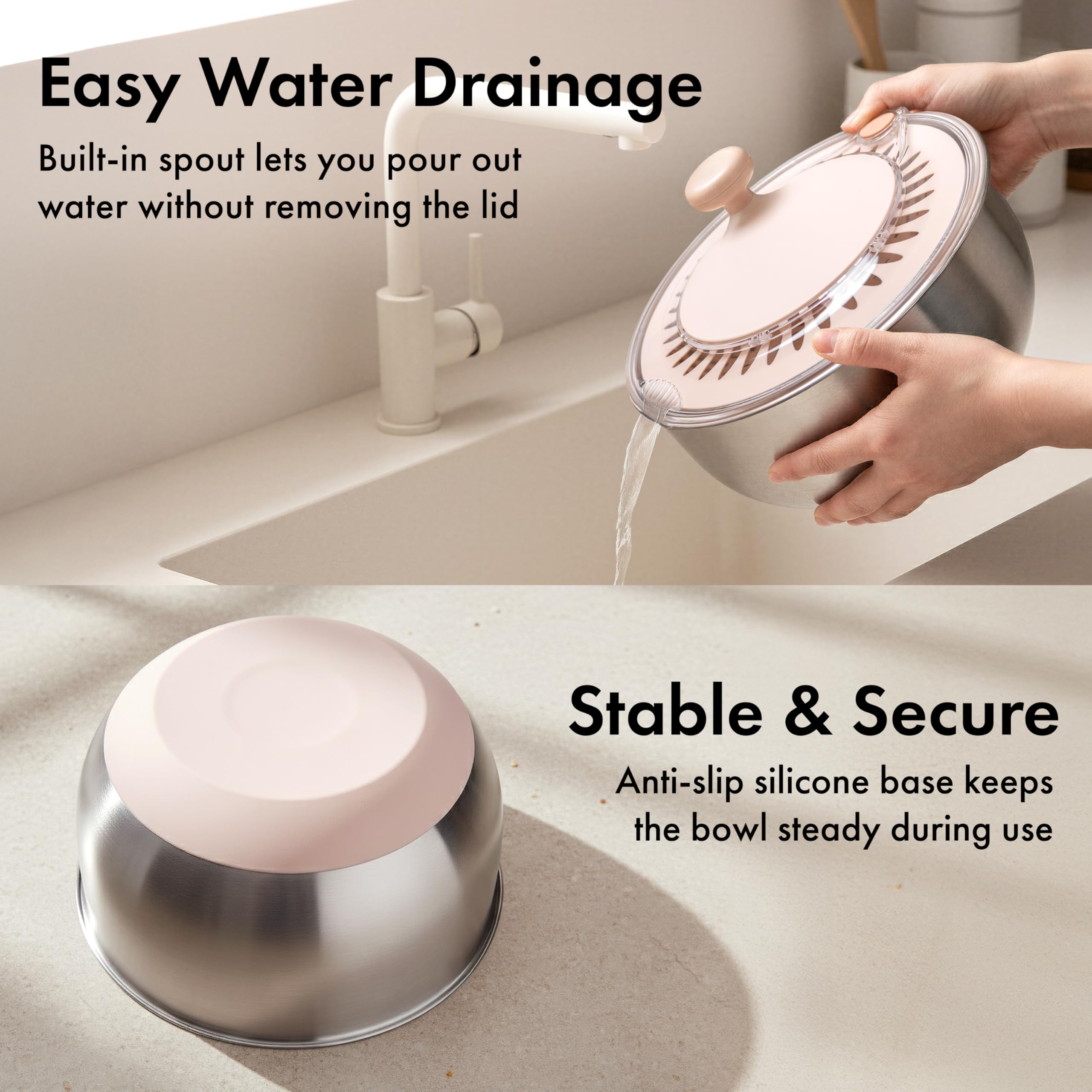 EDELHAUS mango giro suave y parada rápida para control cómodo