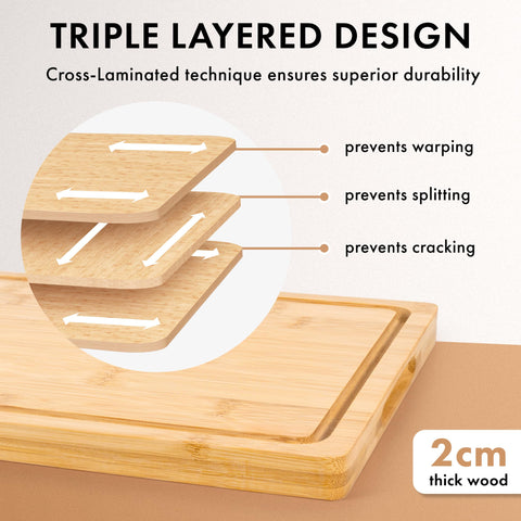 EDELHAUS diseño doble cara sirve como tabla y bandeja elegante.