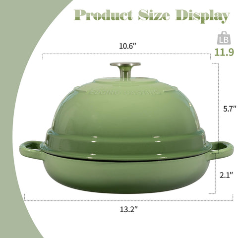 Interior de EDGING CASTING esmaltada listo para hornear pan