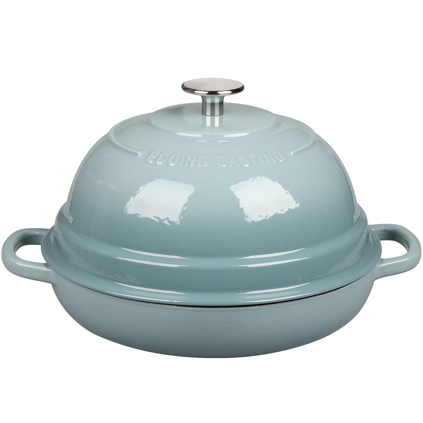 Olla EDGING CASTING esmaltada con tapa ideal para hornear pan artesano en casa.