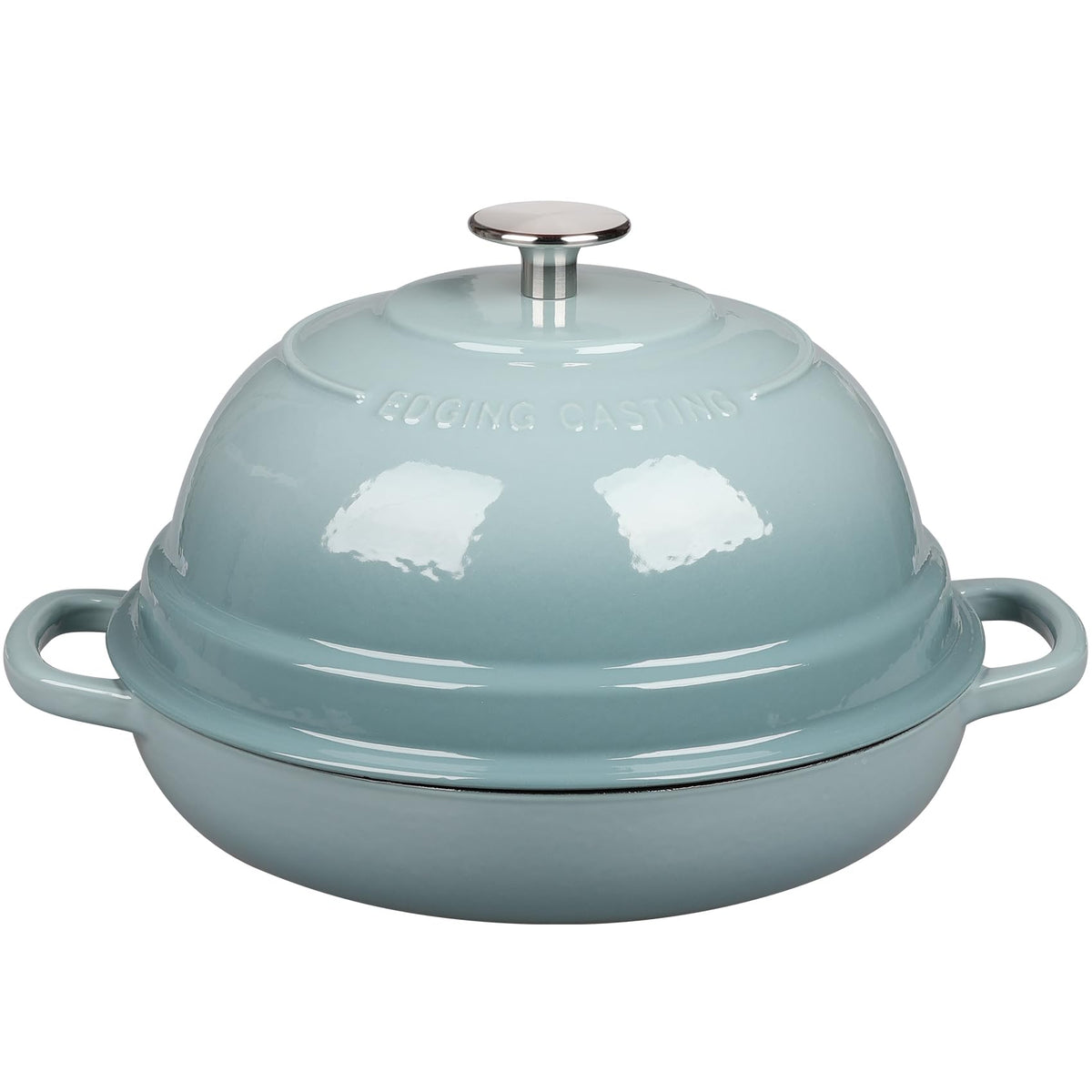 Olla EDGING CASTING esmaltada con tapa ideal para hornear pan artesano en casa.
