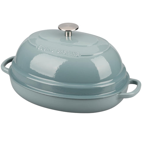 Olla EDGING CASTING de hierro esmaltado oval con tapa para pan artesanal