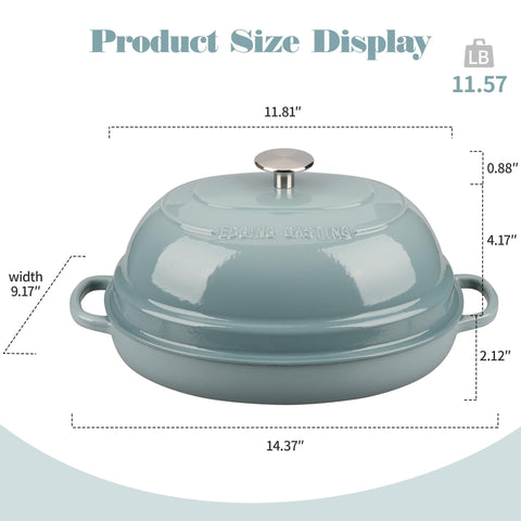 Olla EDGING CASTING para pan artesanal, hierro esmaltado 6 qt