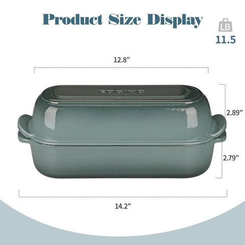 EDGING CASTING, pan con tapa esmaltado – mantiene humedad para una miga suave.
