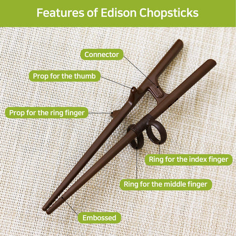 Edison Friends palillos de entrenamiento para zurdos, paso a paso para quitar los anillos.