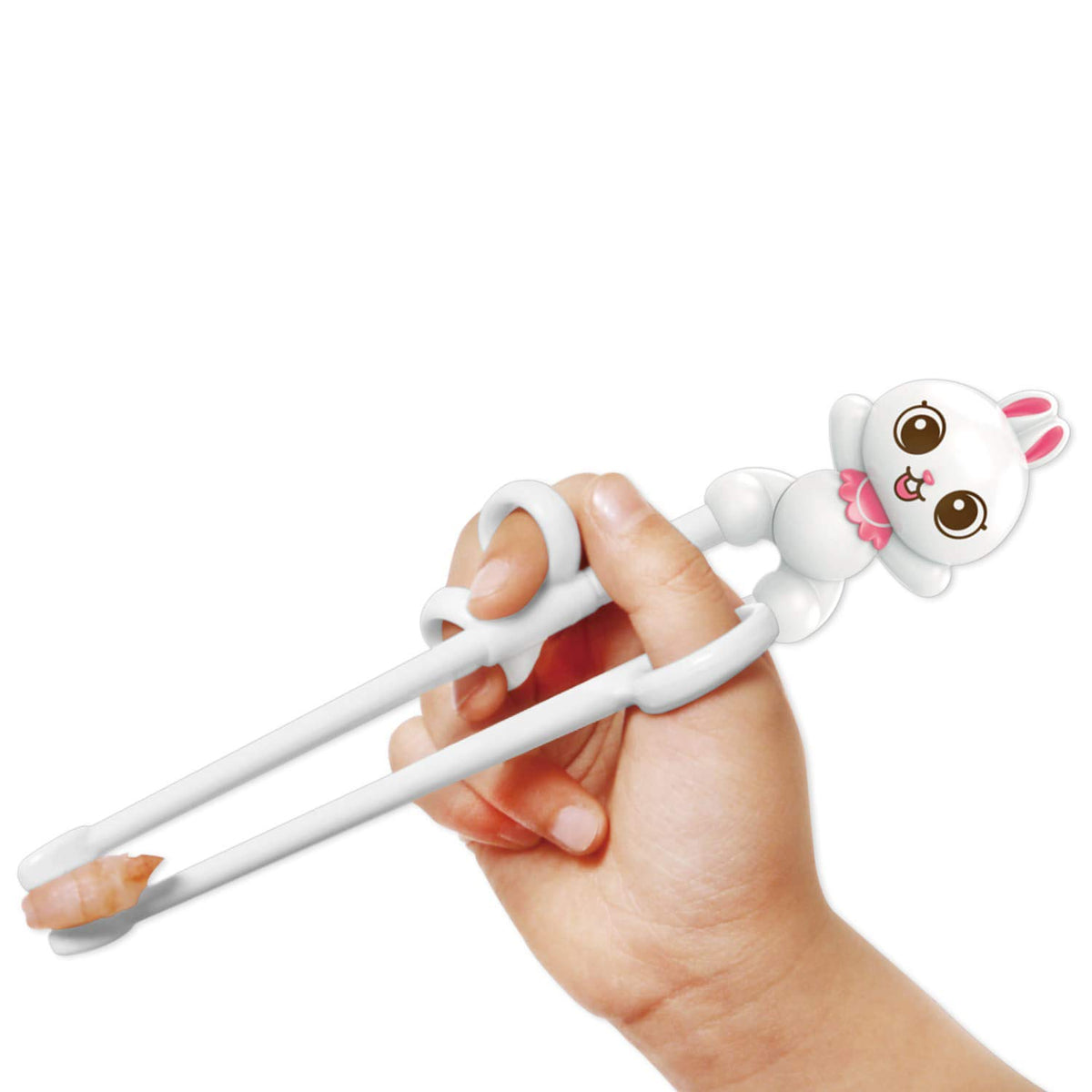 Pedazo de primer agarre con Edison Friends Rabbit White Chopsticks para niños