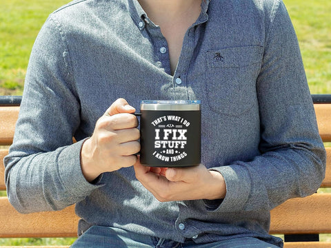 Uso diario en oficina o al aire libre con la taza Edizzone 14oz