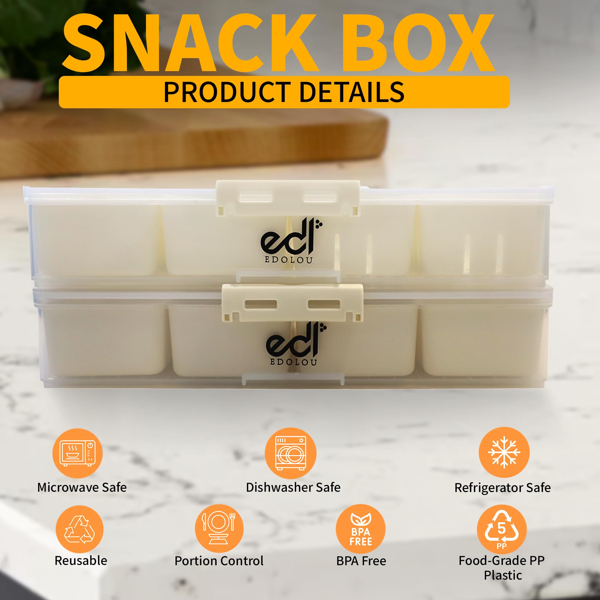 EDOLOU organizador de dimensiones compactas para snacks