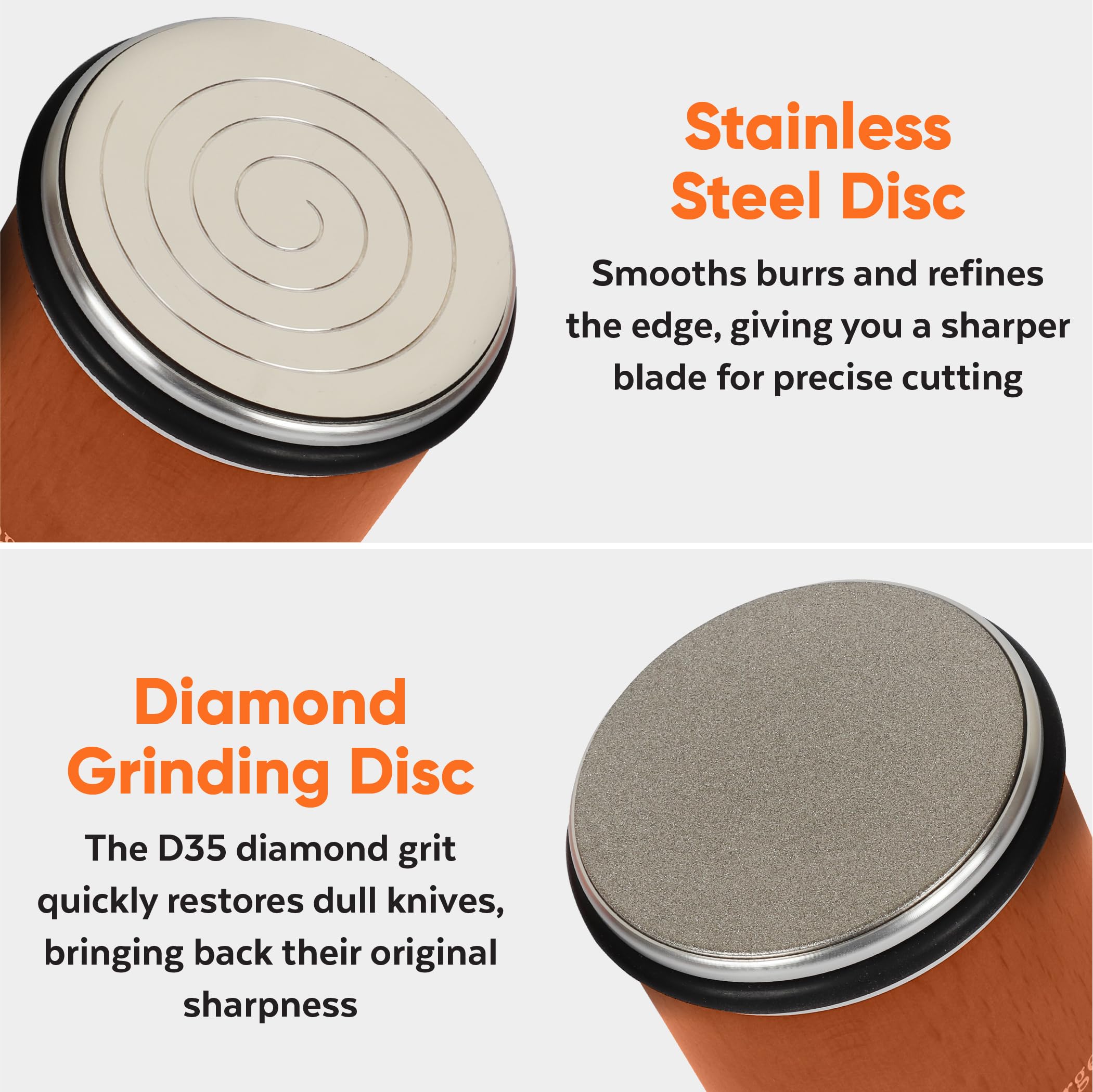 EDOVEN disco diamante 400 grano restaura bordes ásperos para afilado