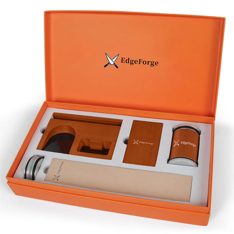 EDOVEN set premium de afilado en madera de haya para cocina y regalo elegante